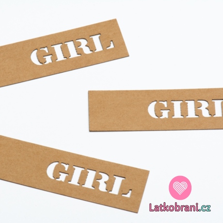 Štítek na oblečení "GIRL"