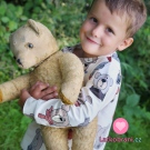 Teplákovina potisk medvídek Méďa na smetanové