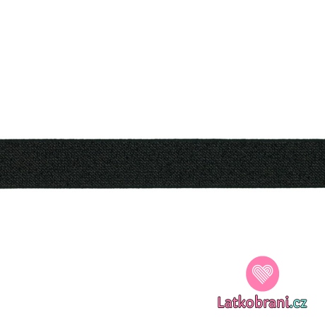 Plochá prádlová pruženka černá s lurexem 