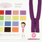 Zip spirálový nedělitelný fialový 15 cm
