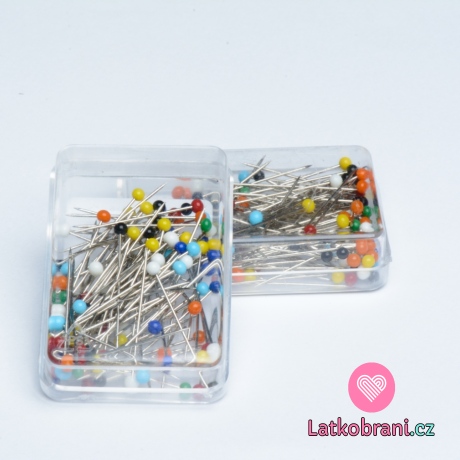 Špendlík s plastovou hlavičkou 0,6x30 mm, 100ks