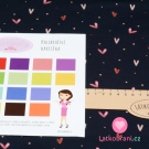 Úplet srdíčka s puntíky na námořnické modré, BIO 