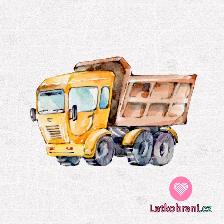 Panel potisk nákladní auto na šedé