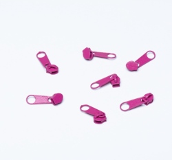 Jezdec k metrážovému zipu 3 mm Růžová Magenta