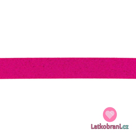 Plochá prádlová pruženka fuchsiová s lurexem