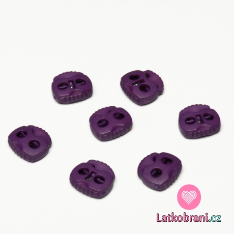 Brzdička dvojcestná 20x20mm Fialová