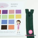 Zip spirálový dělitelný zelený tmavý 60cm