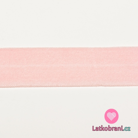 Pruženka lemovací jemná MAT 20mm Růžová světlá