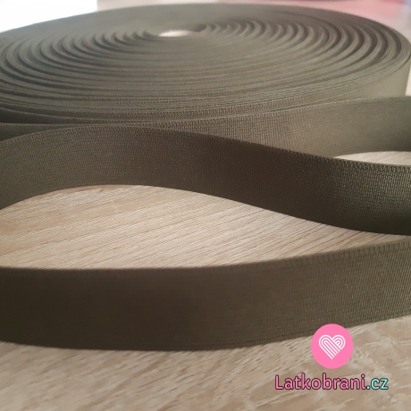 Pruženka barevná khaki zelená 25 mm