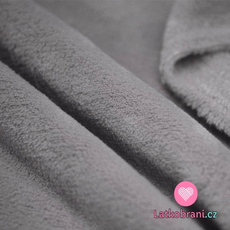 Coral fleece šedý 