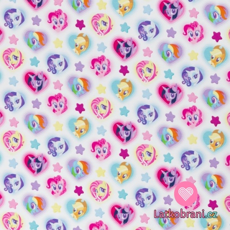 Úplet potisk My little pony na bílé