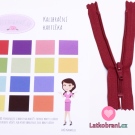 Zip spirálový nedělitelný tmavě červený 12 cm