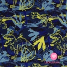 Softshell s fleecem potisk dinosaurus na tmavě modré 