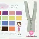 Zip spirálový nedělitelný šedo-béžový 15 cm