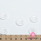 Knoflík čtyřdírkový, bílý 19mm