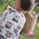 Teplákovina potisk medvídek Méďa na smetanové