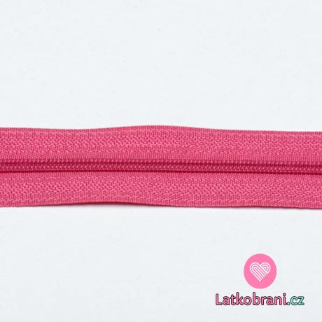 Metrážový zip spirálový 3 mm Růžová Magenta