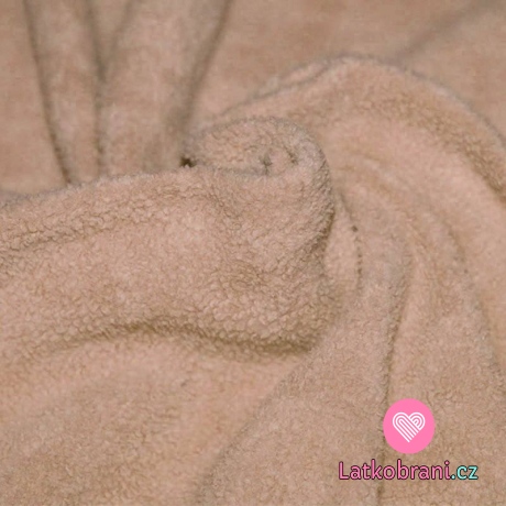 Bavlněný fleece béžový (sherpa)
