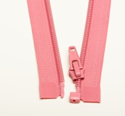Zip spirálový dělitelný růžový 40cm
