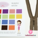 Zip spirálový nedělitelný kávový tmavší 12 cm