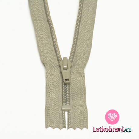 Zip spirálový nedělitelný kávový světlejší 12 cm