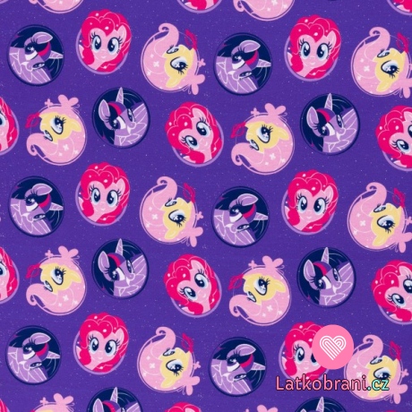 Úplet potisk My little pony na fialové