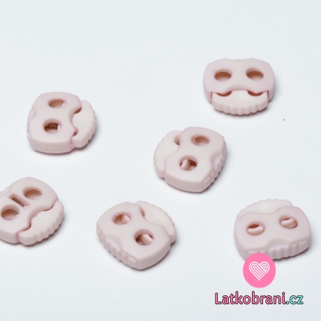 Brzdička dvojcestná 20x20mm Růžová světlá