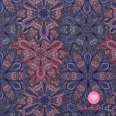 Softshell letní potisk fialová mandala