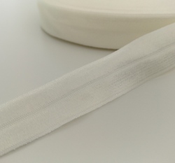 Šikmý proužek / lemovací pruženka smetanová 19mm