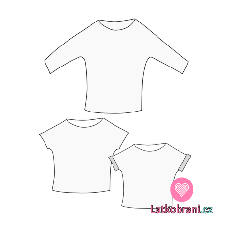 Střih dámské tričko Lucy XS-XXL