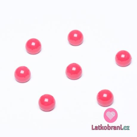 Knoflík oblý, lesklý růžový