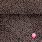 Fleece s beránkem jednobarevný hnědý
