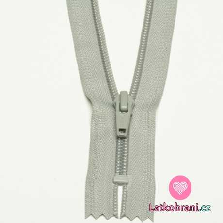 Zip spirálový nedělitelný šedo-béžový 12 cm