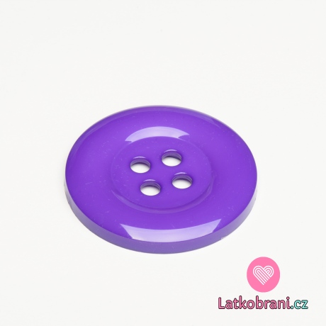 Knoflík mega velký tmavě fialový