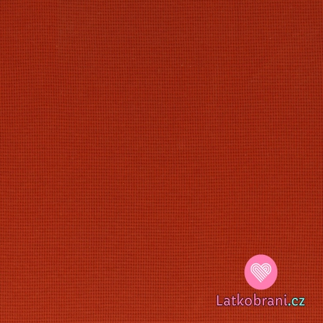 Bavlněný vaflový úplet cihlový