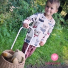 Teplákovina potisk medvídek Méďa na smetanové