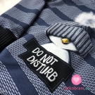 Teplákovina panel tučňák s čepicí na modré jeans 