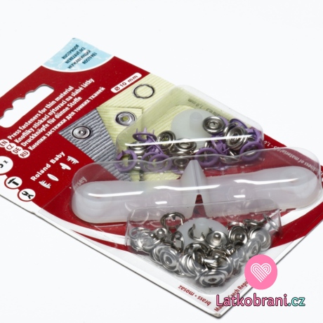 Knoflík stiskací Roland Baby Jersey - Fialová