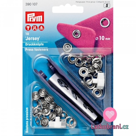 Knoflík stiskací JERSEY PRYM 10mm NIKL