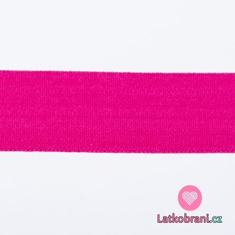 Pruženka lemovací jemná MAT 20mm Růžová magenta