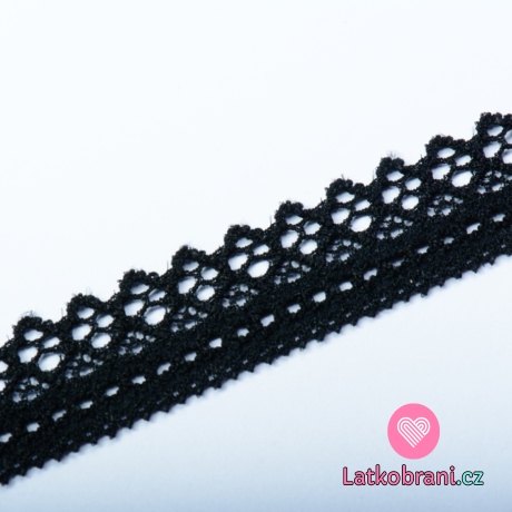 Krajka elastická 20 mm černá