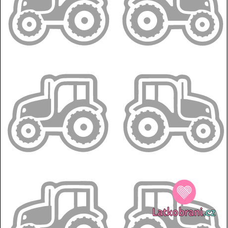Reflexní nažehlovačka traktor (6ks)