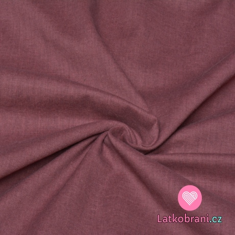 Lněná látka strečová jednobarevná mauve 