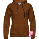 Fleece s beránkem jednobarevný karamelový
