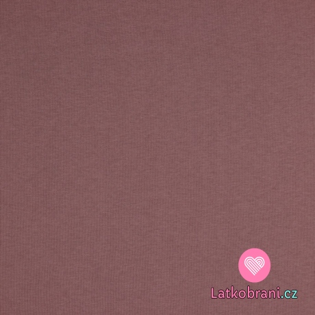 Teplákovina počesaná tmavší mauve, silnější