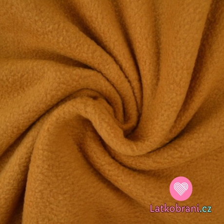 Polar fleece antipilling okrový tmavší