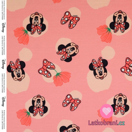 Úplet potisk Minnie na růžové