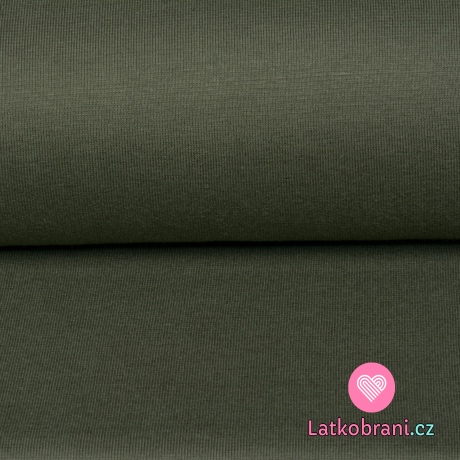 Náplet hladký khaki tmavý 260 g