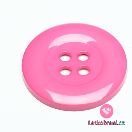 Knoflík mega velký fialkovorůžový