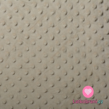 Minky fleece - bublinky béžová 310 g